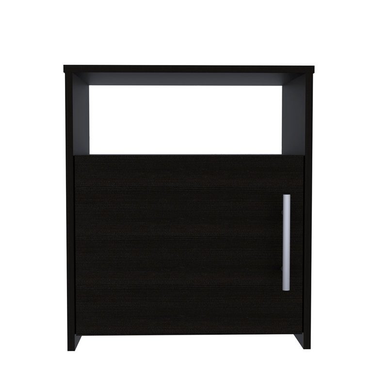 Florian 1-Shelf Nightstand, Black