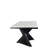 Waterfall Modern Rectangular Marble Dining Table Set with Sculptural Base and 8 Woven Chairs – 9-Piece Contemporary Dining Room Set-88968153