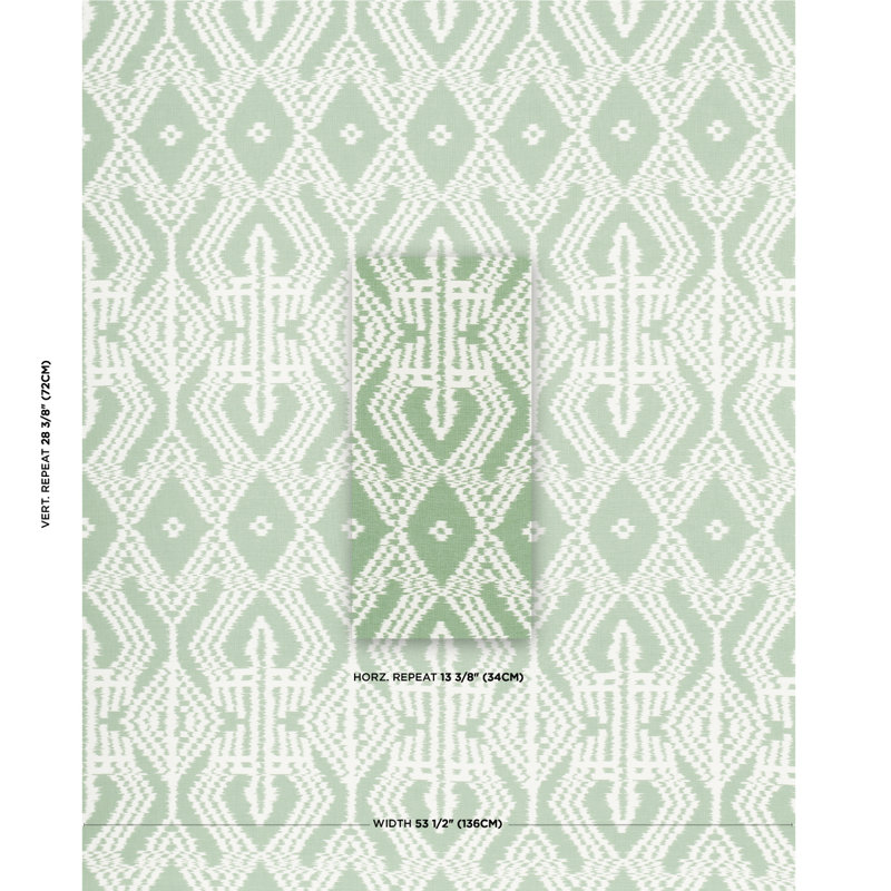 Asaka Ikat Fabric, Green