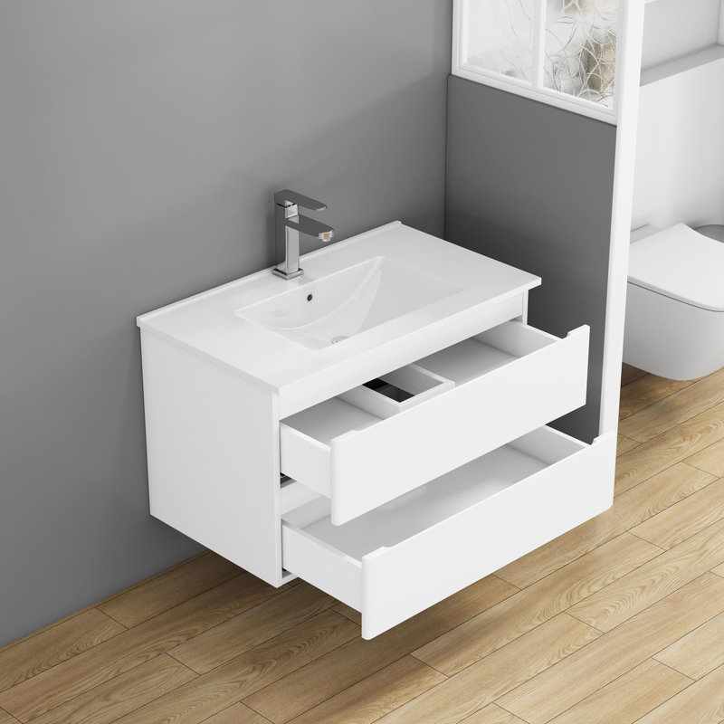 Meuble-lavabo mural 32 po, White