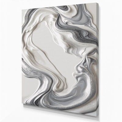Abstrait art fluide sur toile grise 90