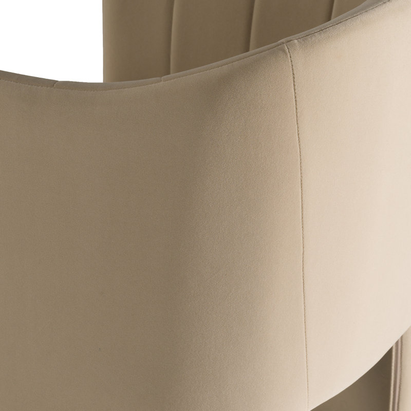 Fauteuil en velours Kidman, Velours beige