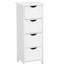Armoire de rangement blanche pour salle de bain, armoire autoportante avec tiroirs