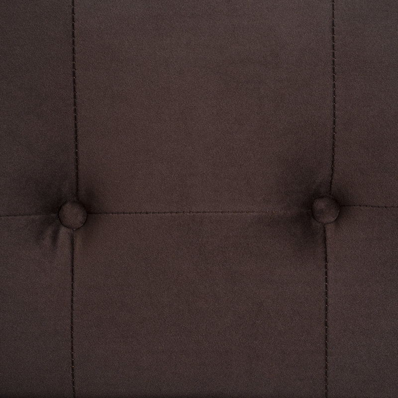  Canapé en velours Ezriah Mid Century, Velours brun