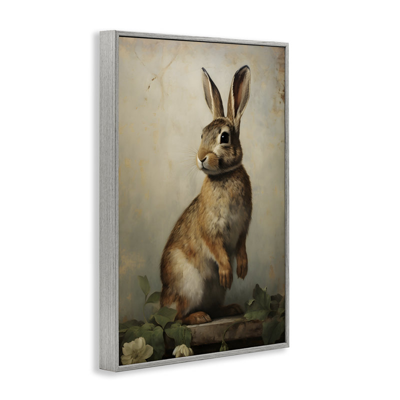 Portrait de lapin noir, estampe numérique par Petal Prints Design, Estampe numérique Farmhouse, H 30 po x l 20 po