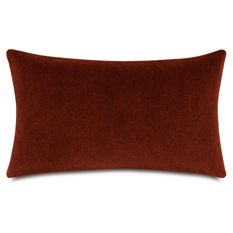 Coussin décoratif en alpaga Brahms, Rectangle H 13 po x l 22 po, Rouge