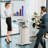 Costway 2 Pcs Mobile Podium Stand Office Laptop Cart With Storage Adjustable Height White