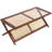 Rattan Coffee Table, Z-Shaped Rattan Woven Bamboo End Table with Tempered Glass Top, 47” Modern Boho Storage Mid Century Coffee Table with Natural Bamboo Legs, for Living Room, Bedroom & Small Spaces, Walnut