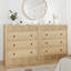 Commode décorative 3 tiroirs en chêne naturel - commode moderne rustique de 31,5 po de largeur pour le salon de la chambre à coucher, du couloir ou de la ferme-575765028