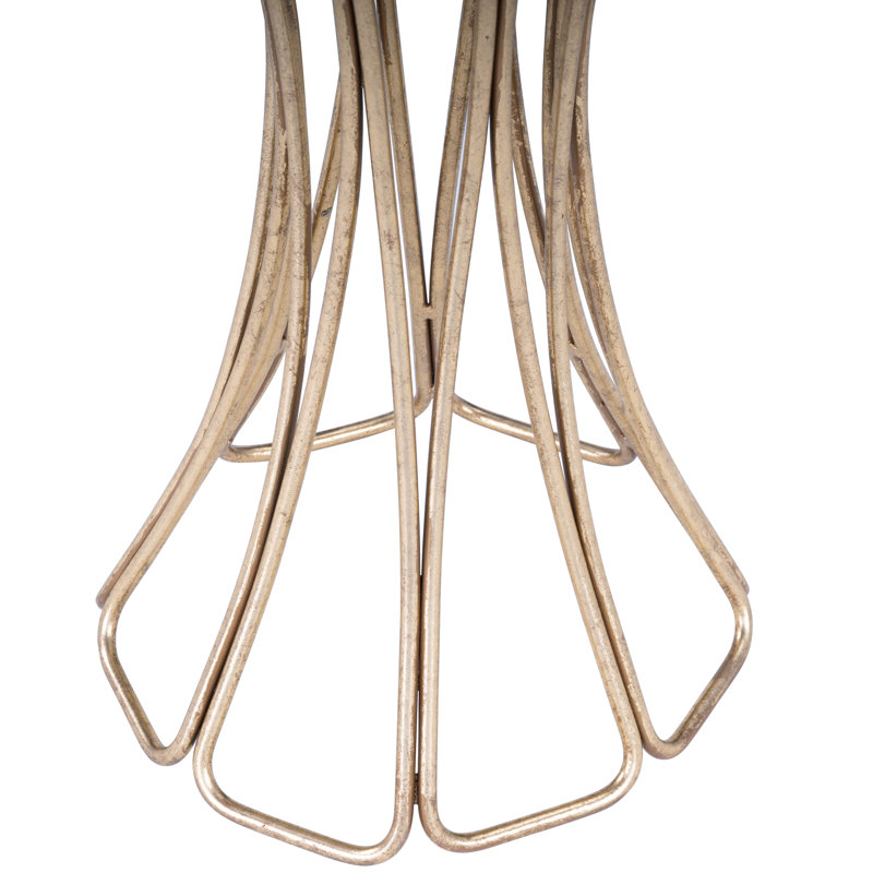 Faruh Metal & Mirrored Side Table