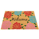 Mauch Non-Slip Floral Outdoor Doormat
