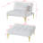 Convertible Sofa Bed Futon With Gold Metal Legs Teddy Fabric