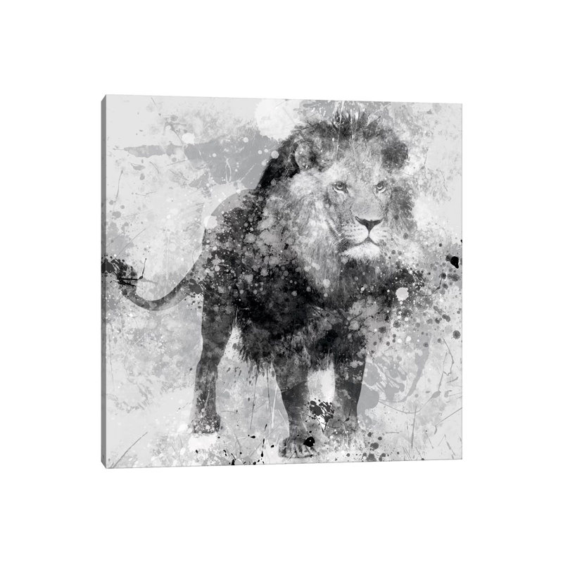 Lion by Carol Robinson - Print on Canvas, Wrapped Canvas, 45.72 cm H x 45.72 cm W x 3.175 cm D