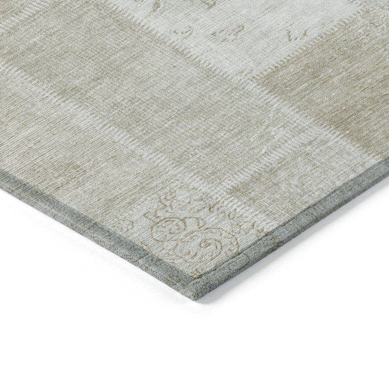 Tapis intérieur / extérieur Heffington avec envers antidérapant, Rectangle 5 pi x 7 pi 6 po