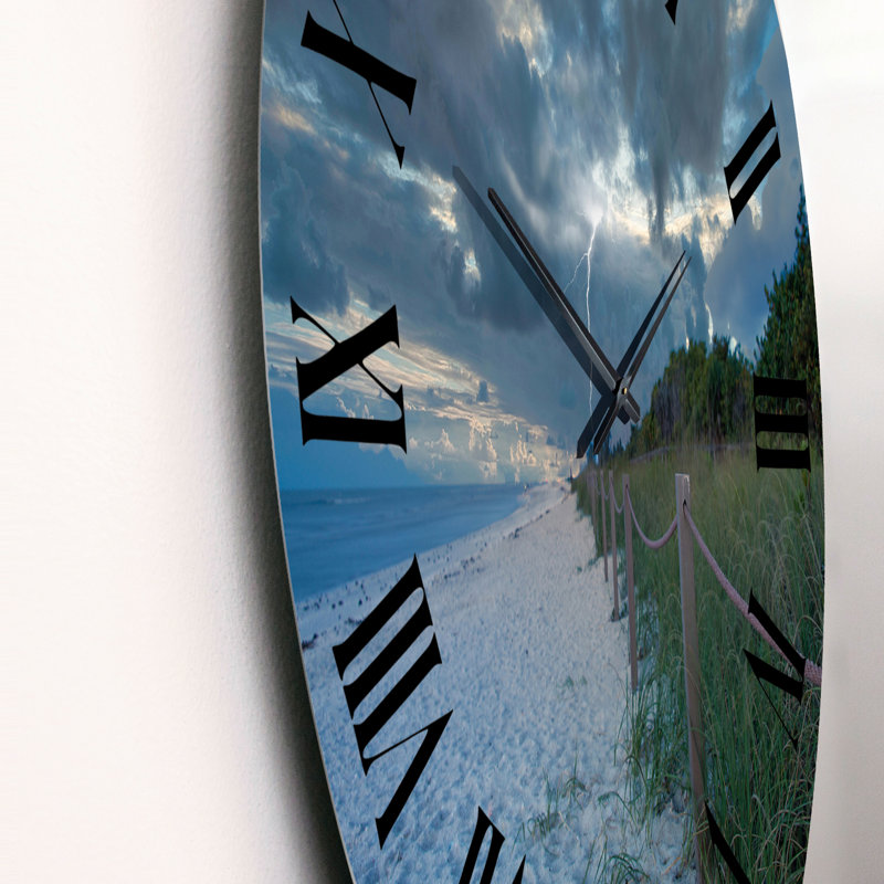 Éclairage sur la côte du lac - Horloge murale nautique et côtière, Petit