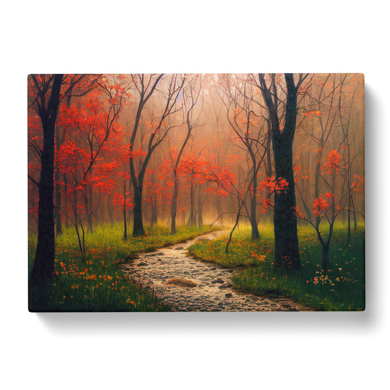 Captivating Spring Forest - Wrapped Canvas Print, 35cm H x 50cm W x 3cm D