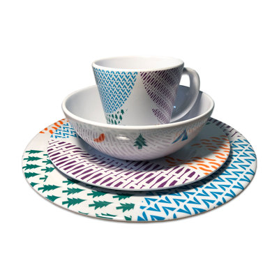 Burge 8 Piece Melamine Dinnerware Set - Service for 2