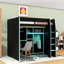Lit mezzanine avec bureau, garde-robe et lumières RVB-1190226114
