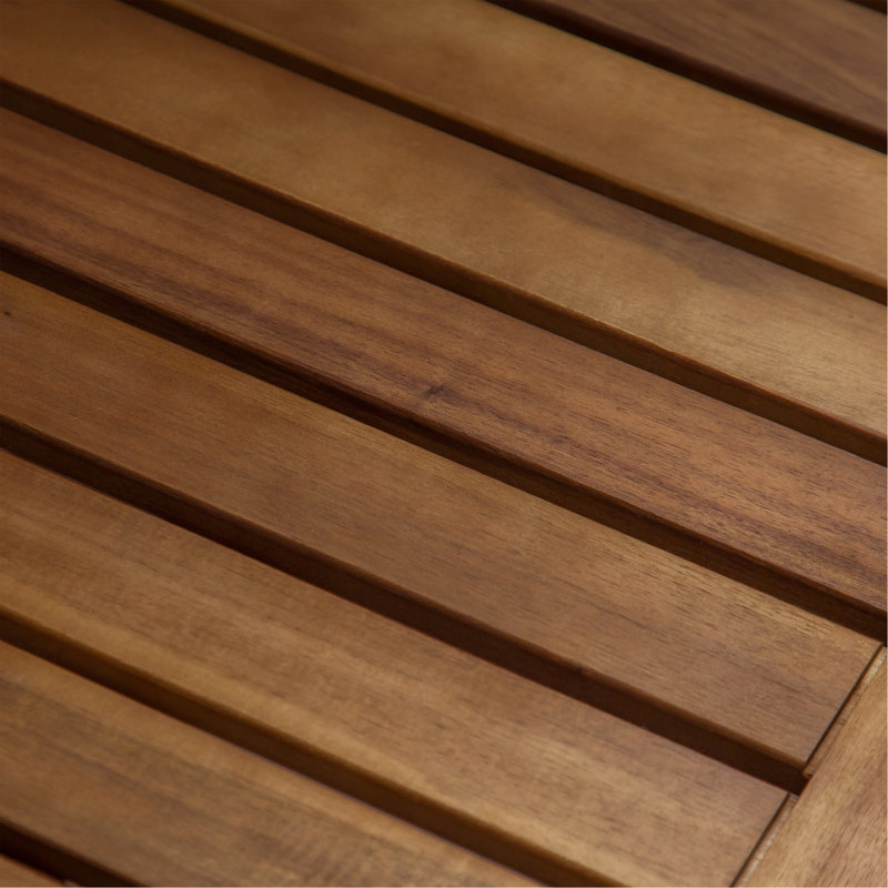 Banc industriel en bois et métal, Brun
