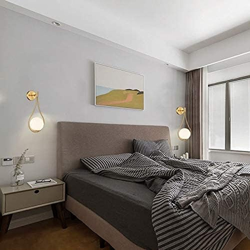 Ensemble de 2 appliques murales modernes, laiton