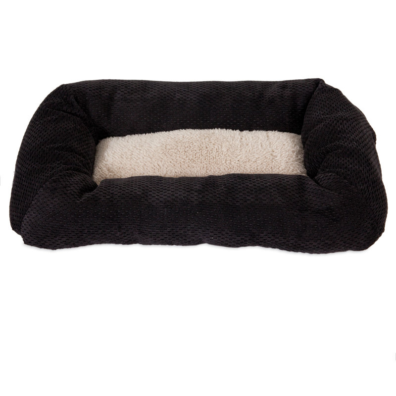 Snoozzy Polyester Pet Bed, Medium (29" W x 18" D x 2.5" H), Black