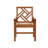 Solid Wood Slatted Outdoor Dining Armchair