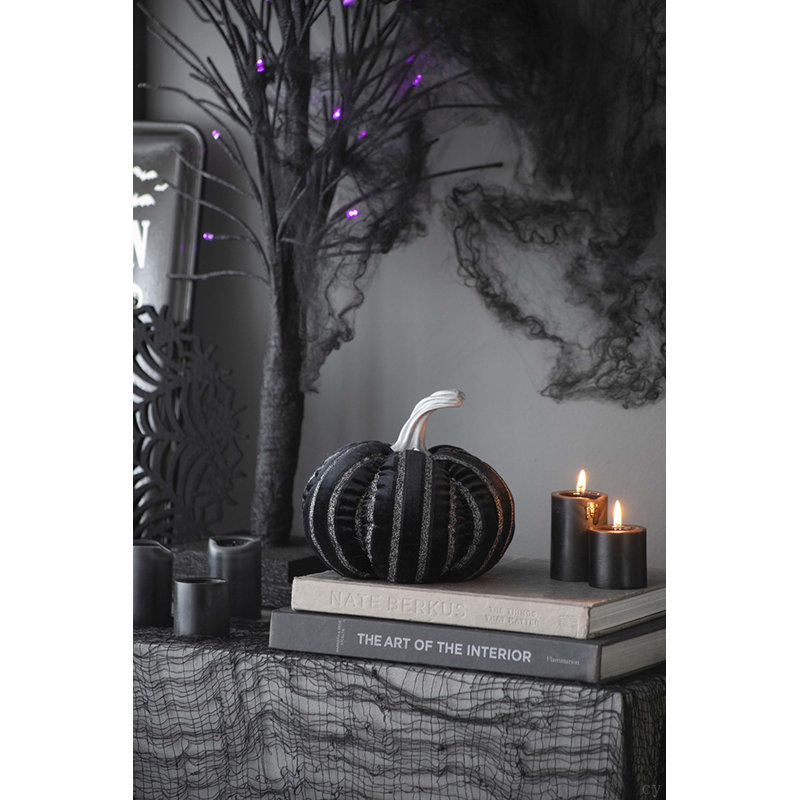 Ensemble de 2 décorations de citrouille d'Halloween en tissu pour les fêtes
