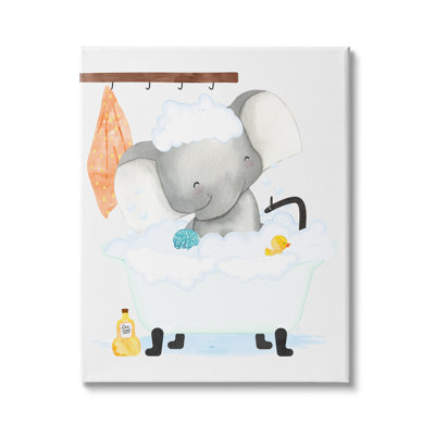 Toile tendue en caoutchouc pour enfants, éléphant
