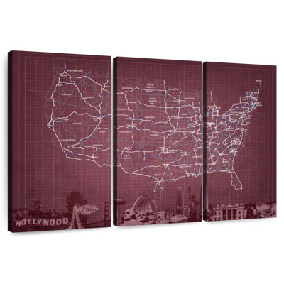 Carte des Aloon Maroon Highway, États-Unis