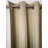 Decorative Grommet Curtains, 360 Gsm Poly Cotton Jacquard Fabric, Plain Solid Textured, Beige, 48" x 63", Set of 2 Panel-982951349-982951346