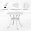 Table d'appoint extérieure en fonte d'aluminium-303504269
