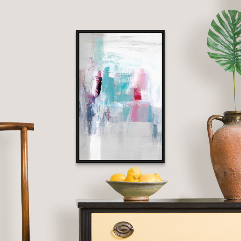 Reproduction d’art sur toile « daydreaming II » par Isabelle Z, Cadre noir, H 26 po x l 18 po x P 1,75 po