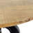 Reiber Round Solid Wood Top Metal Base Dining Table