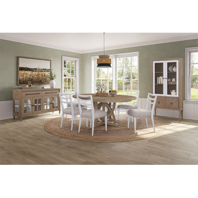 Dining Table Set Glass 1 Piece White Versatile Style