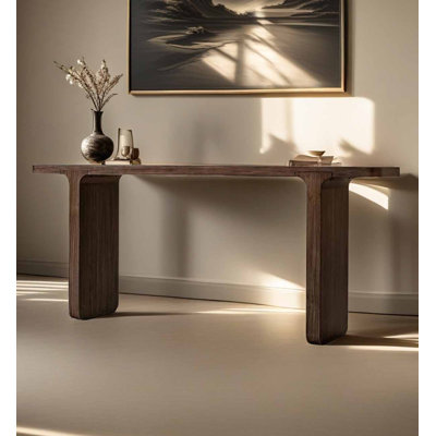 Wabi-Sabi Style Solid Wood Entryway Table with Clean Lines