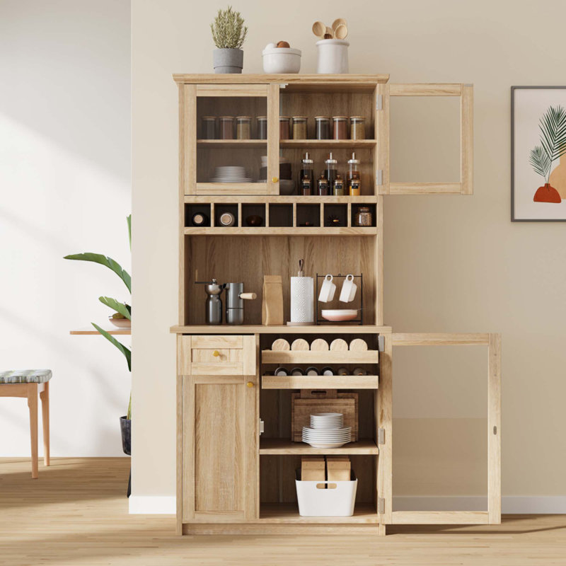 Buffet autoportant avec rehausse Farmhouse, Naturel