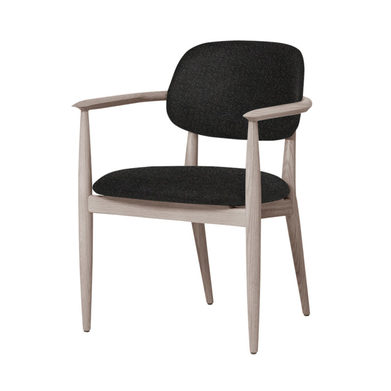 Chaise Slow de Space Copenhagen, Chêne naturel, Mélange Divina 170