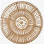 Table basse de table d'appoint en faux rotin bohémien pour utilisation intérieure et extérieure, table d'appoint ronde fabriquée à la main pour le salon, le patio, le jardin, brun clair