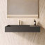 Lavabo de salle de bain mural à surface flottante avec drain encastré à gauche 30 "Juniper - Gris-70942137
