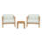 Muret 3 Piece Outdoor Patio Teak Set