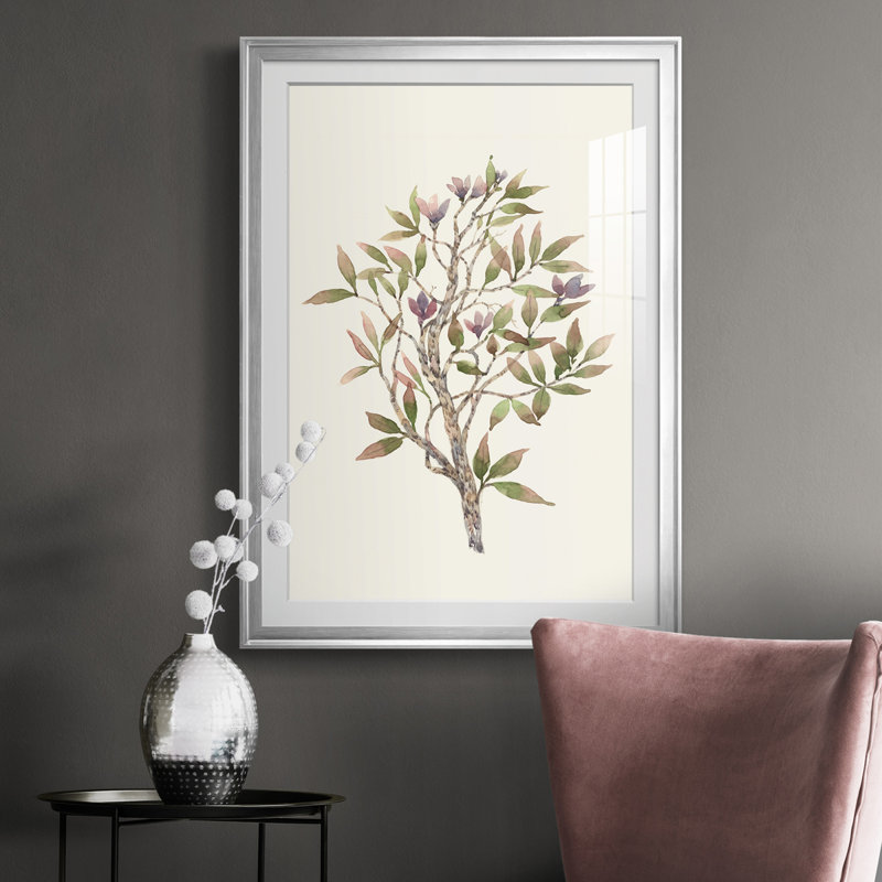 Étude de brindille II - reproduction de cadre photo, Chrome, H 24,5 po x l 18,5 po x P 1 po