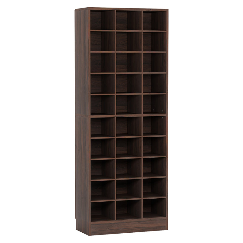 25.6 Inches 10-Tier Espresso  Wooden Shoe Storage Cabinet, Espresso