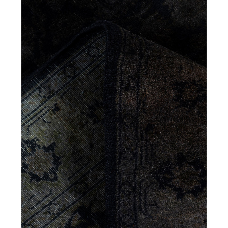 Overdyed One-of-a-Kind 2' 8" X 12' 2" Hand Knotted Area Rug