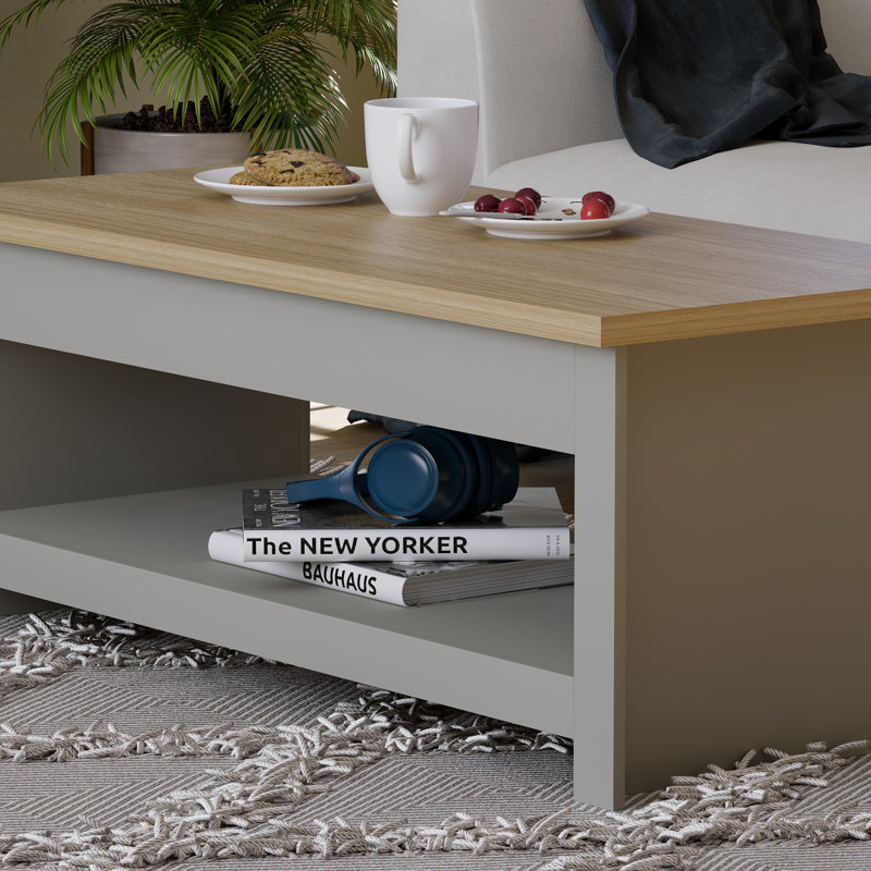 Beacsfield Sled Coffee Table with Storage, Grey