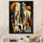 Impression noire sur toile encadrée sélectionné