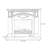 Walnut Solid + Manufactured Wood Freestanding Fireplace