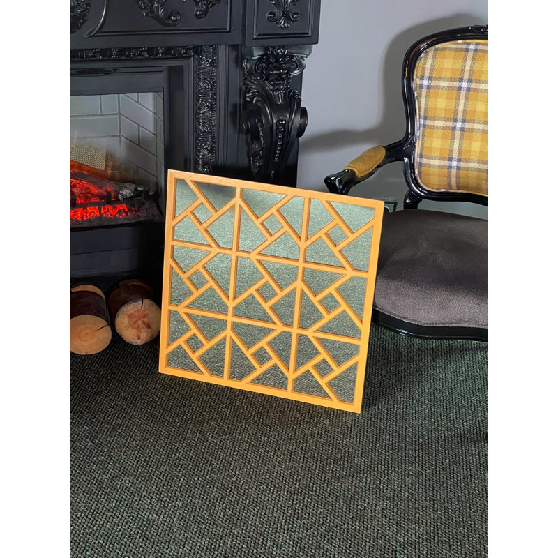 Galesville Wood Flat Wall Mirror, Yellow