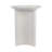24"Catalina Travertine&Fluted Wood Accent Table/Kd