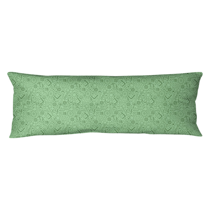 Coussin de corps en polyfill Valerton, Vert, Aaden