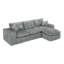 Canapé modulaire moderne gris avec méridienne réversible Boucle